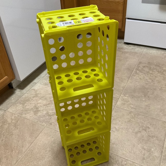 Stackable Bundle of 3 Neon Mini Crates - Picture 1 of 11